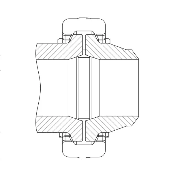 TPC Clamp Connector - Integral Flange Sketch